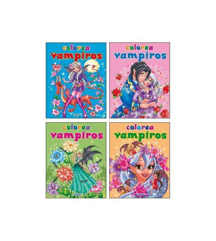 Colorea vampiros (4 títulos)