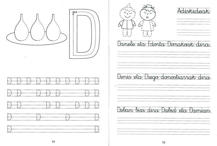 Idazmena lantzeko koadernoak