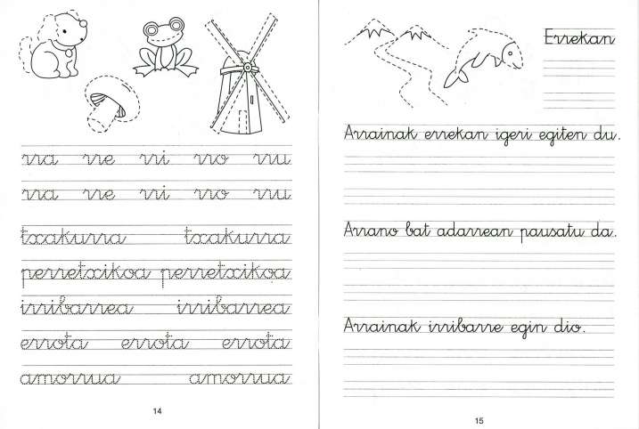 Idazmena lantzeko koadernoak