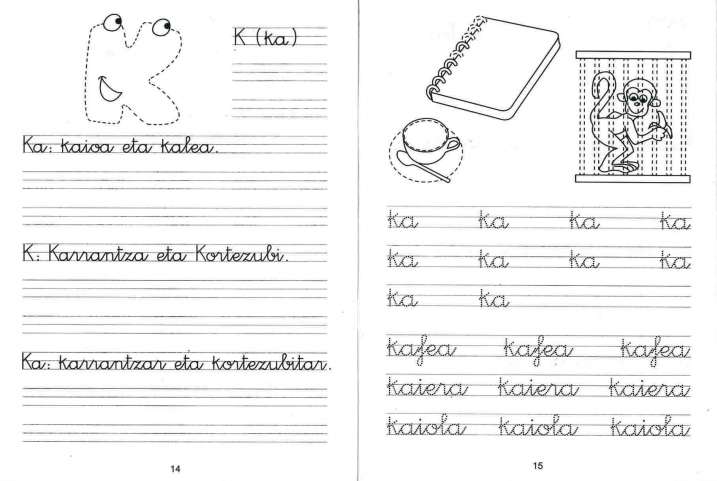 Idazmena lantzeko koadernoak