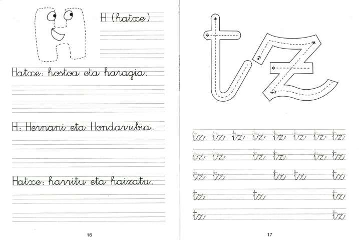 Idazmena lantzeko koadernoak