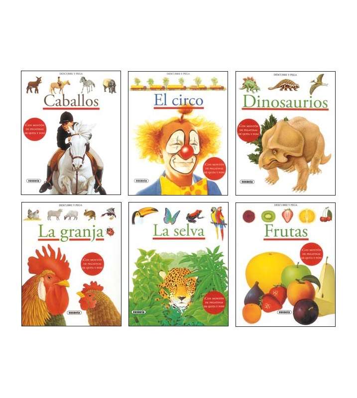 Descubre y pega (6 títulos)