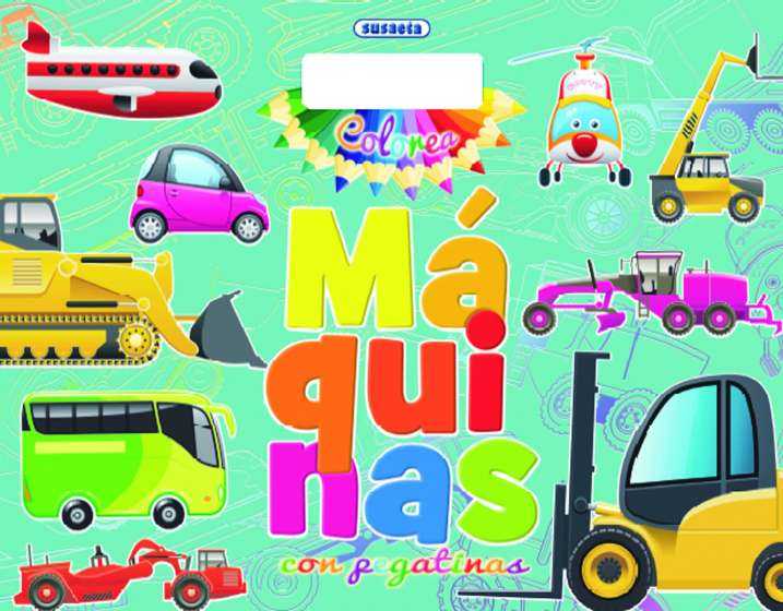 Colorea máquinas con pegatinas