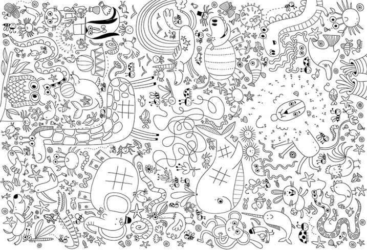 Despliega y colorea, póster...