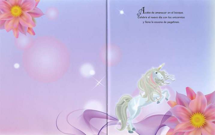 Unicornios con pegatinas