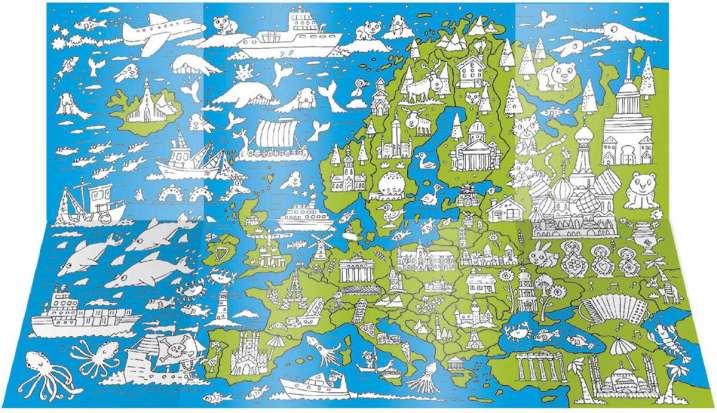 Mapa gigante para colorear...