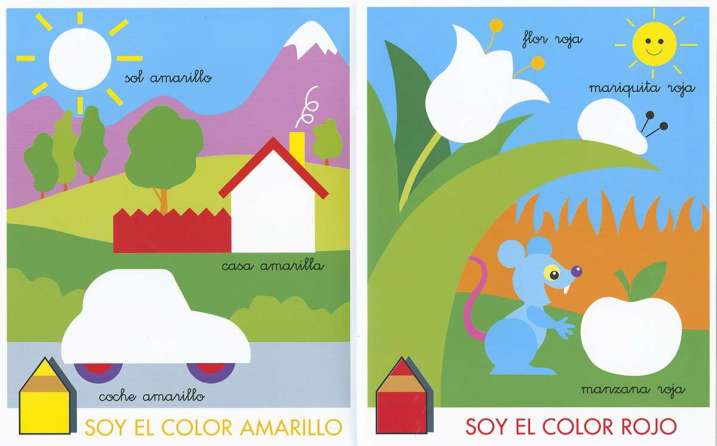 Los colores pegatinas...