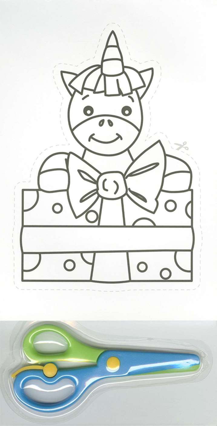 Colorea y recorta unicornios