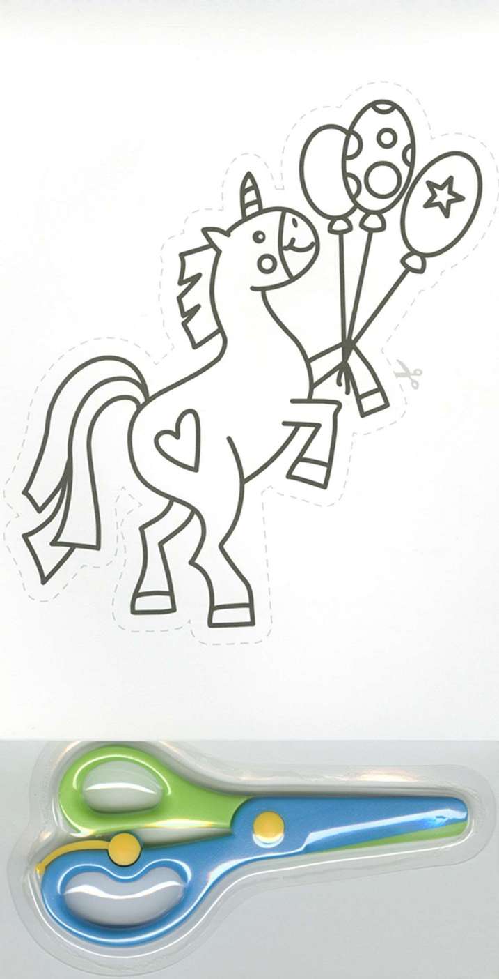 Colorea y recorta unicornios