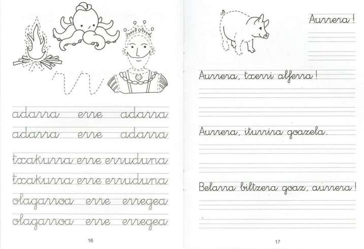 Idazmena lantzeko koadernoak