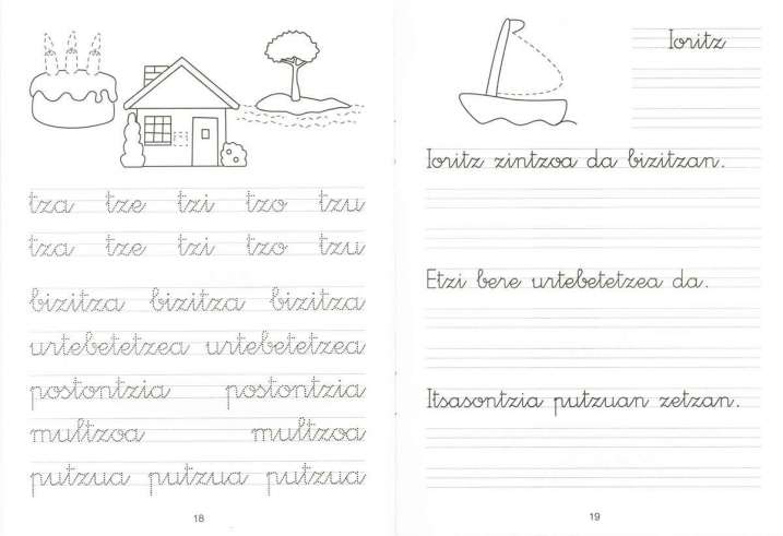 Idazmena lantzeko koadernoak