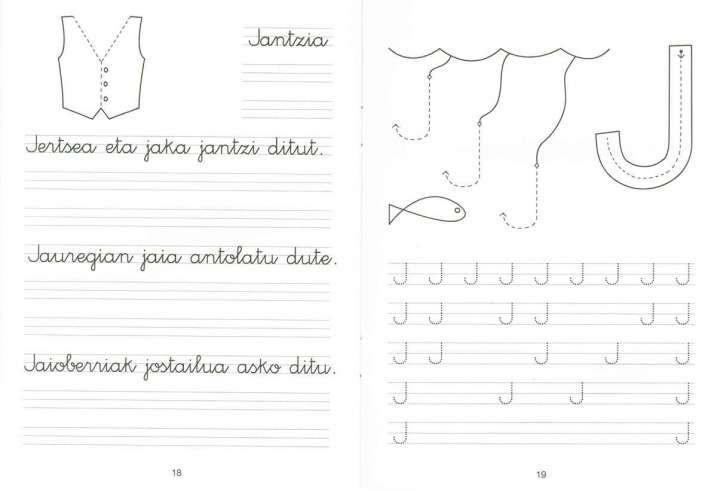 Idazmena lantzeko koadernoak