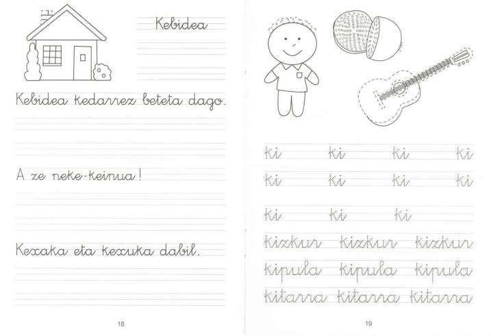 Idazmena lantzeko koadernoak