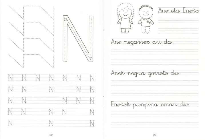 Idazmena lantzeko koadernoak