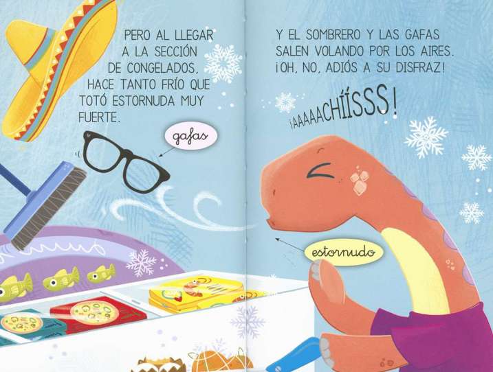 Un dinosaurio en el súper