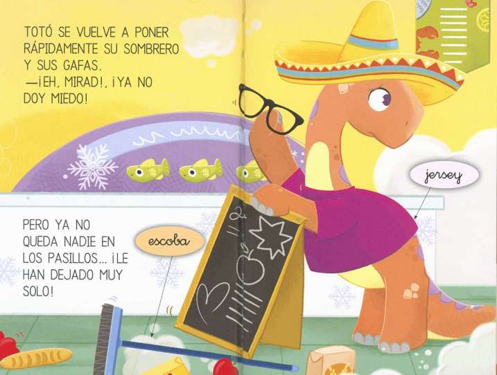 Un dinosaurio en el súper