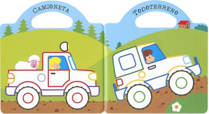 Coches (pinta y pega)