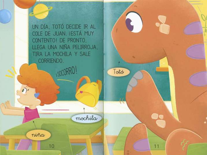 Un dinosaurio en el cole