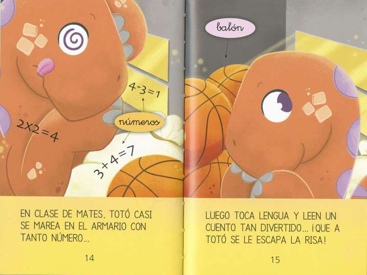 Un dinosaurio en el cole