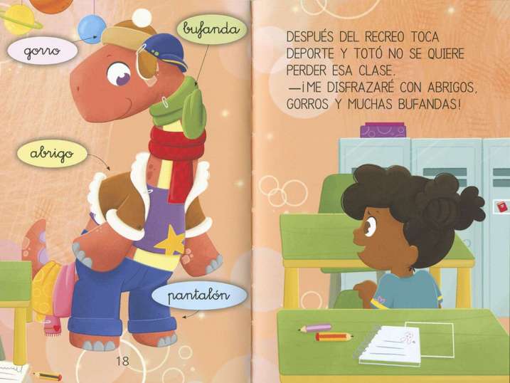 Un dinosaurio en el cole