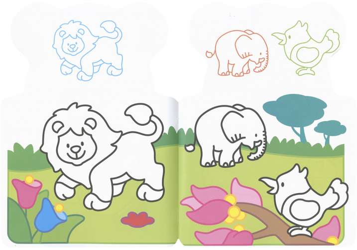 Pego y coloreo animales 2