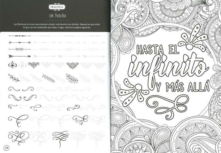 Libro de lettering. Colorea...