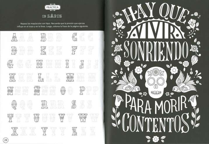 Libro de lettering. Colorea...