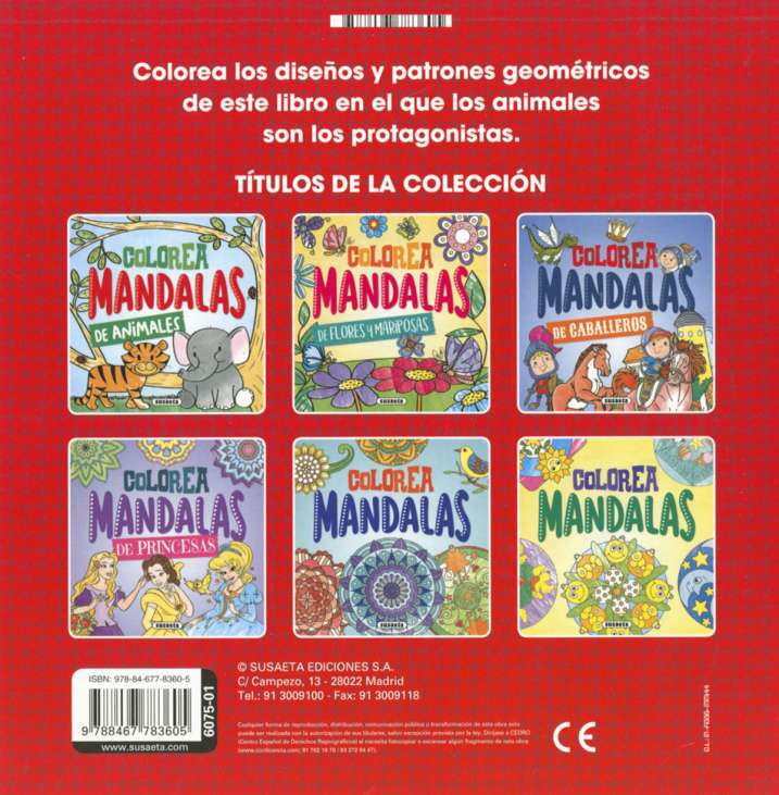 Colorea mandalas. Animales