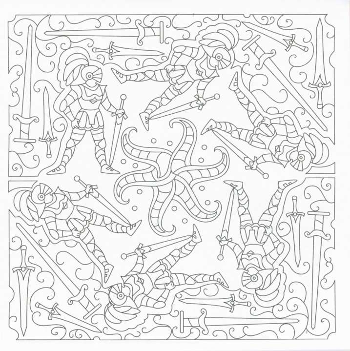 Colorea mandalas. Caballeros