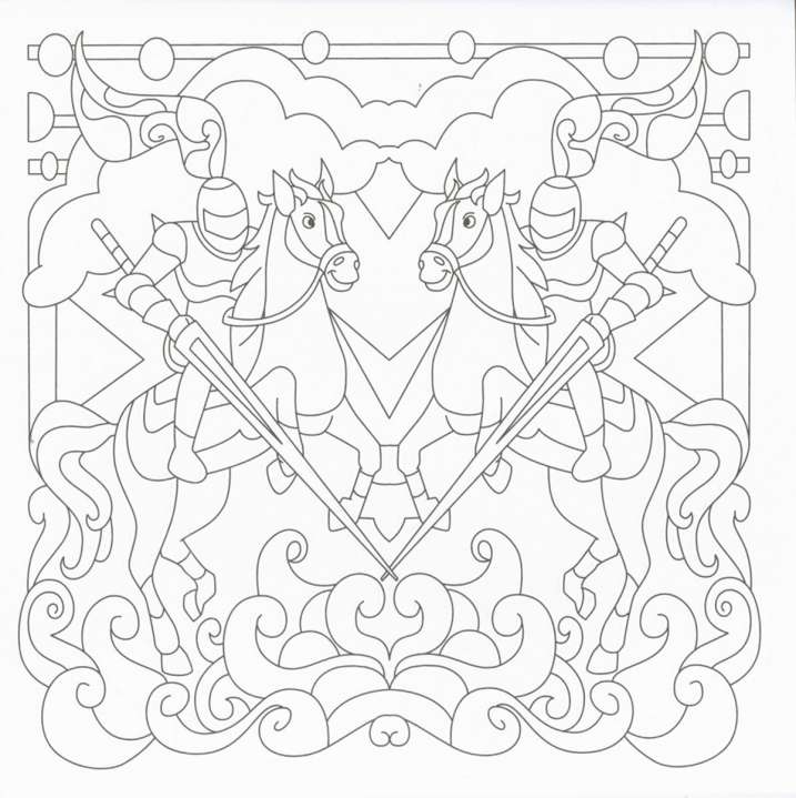 Colorea mandalas. Caballeros