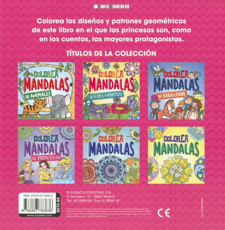 Colorea mandalas. Princesas