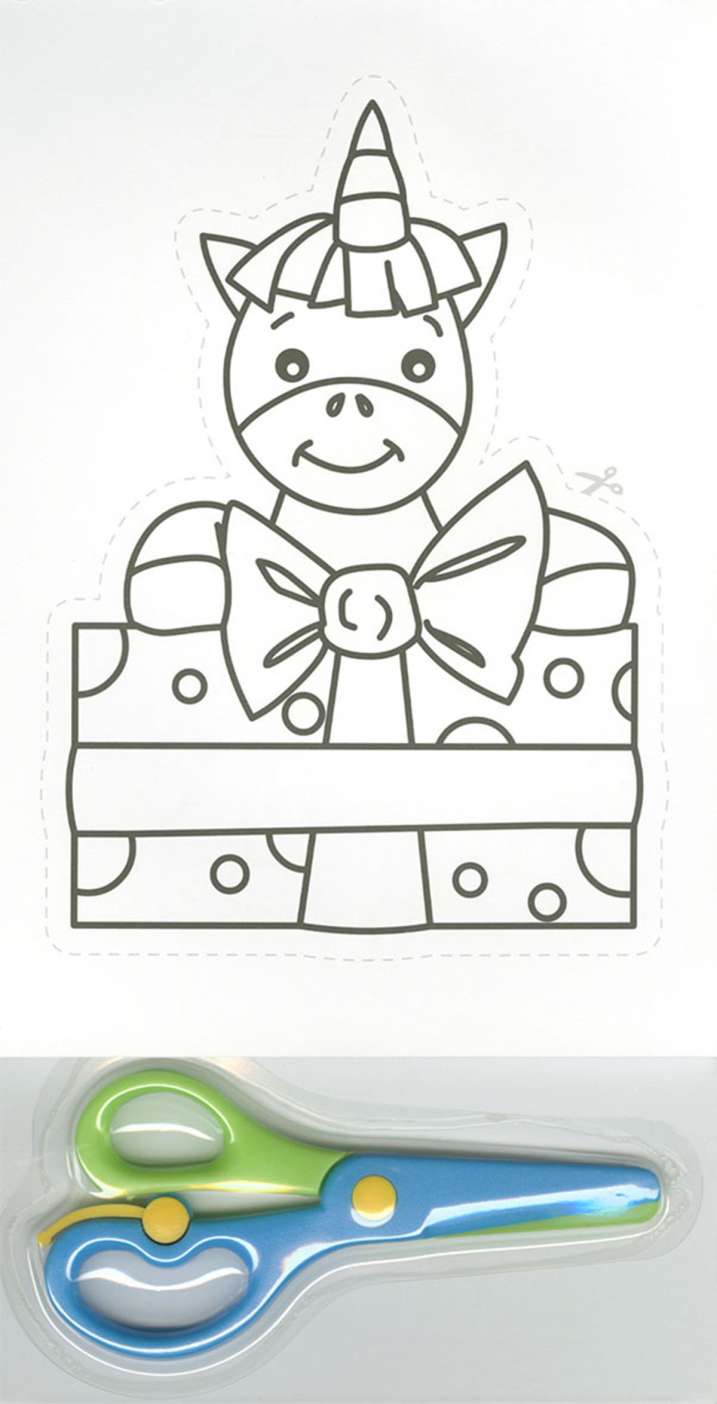 Colour in & cut out unicorns