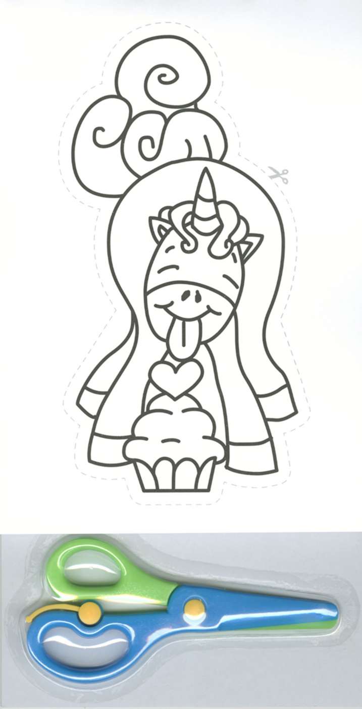 Colour in & cut out unicorns