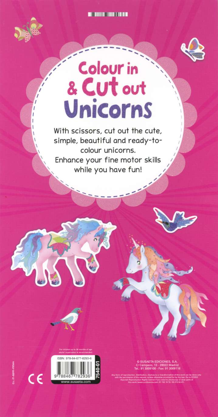 Colour in & cut out unicorns