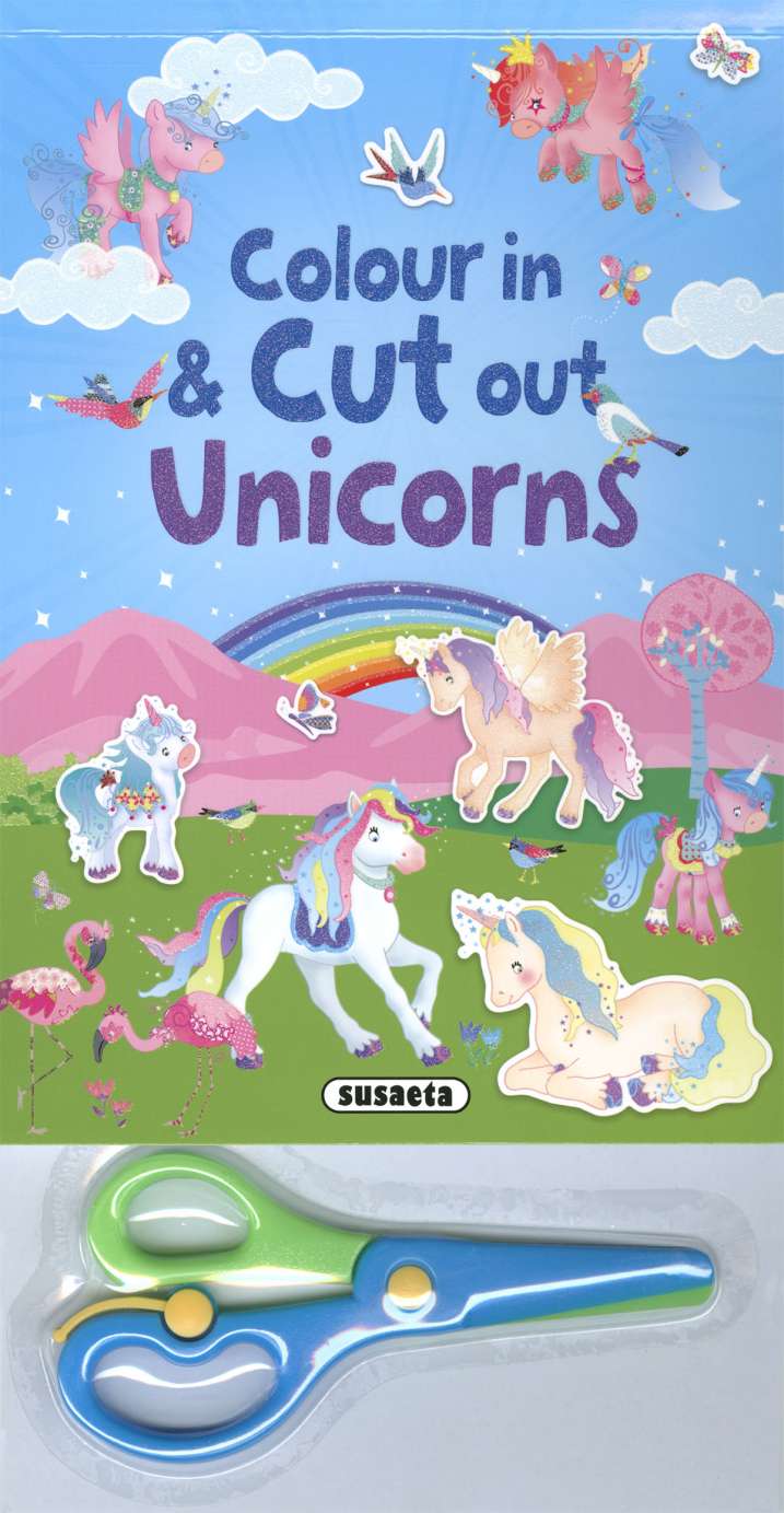 Colour in & cut out unicorns