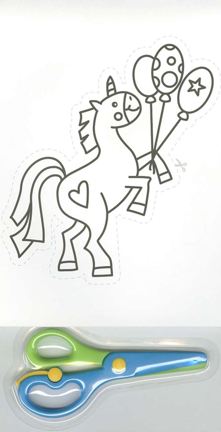 Colour in & cut out unicorns