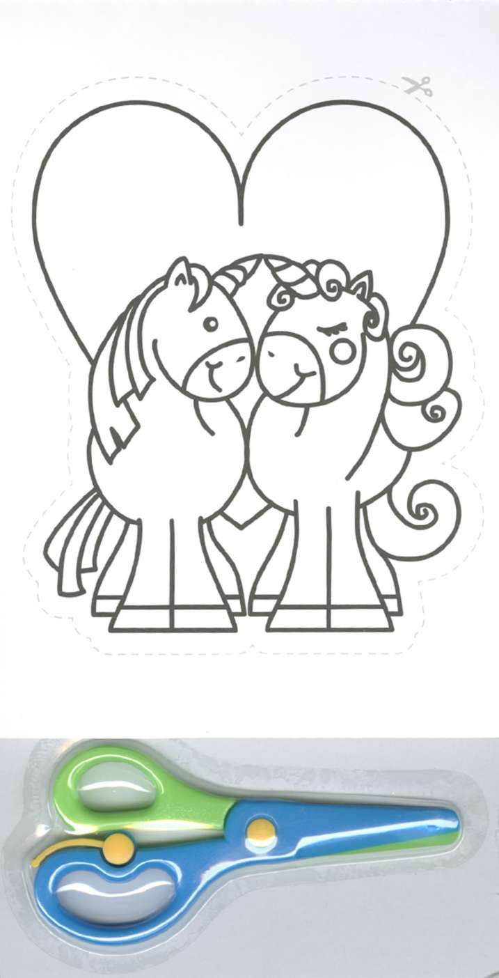 Colour in & cut out unicorns