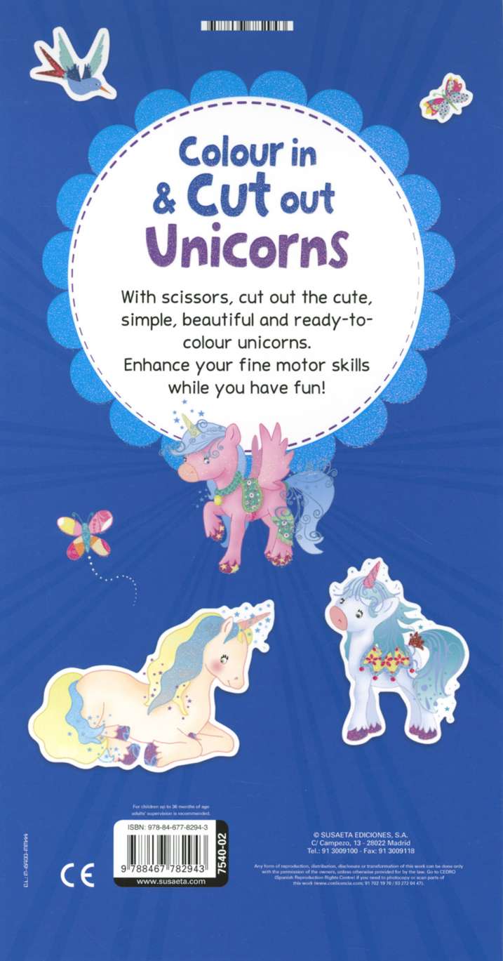Colour in & cut out unicorns