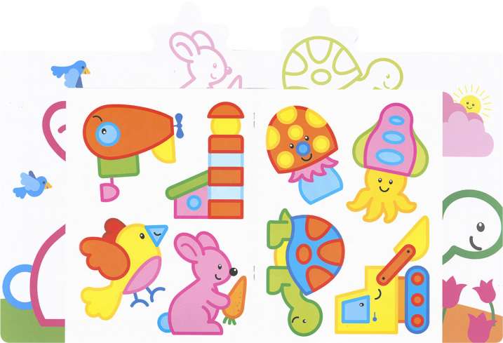 Colour and stick 2-3 years old