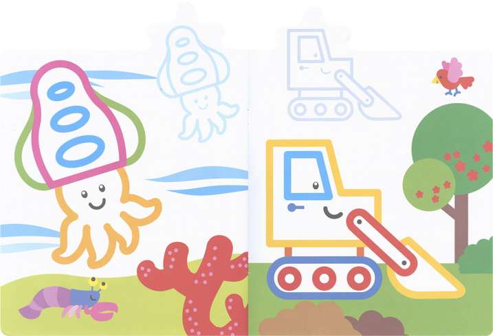 Colour and stick 2-3 years old