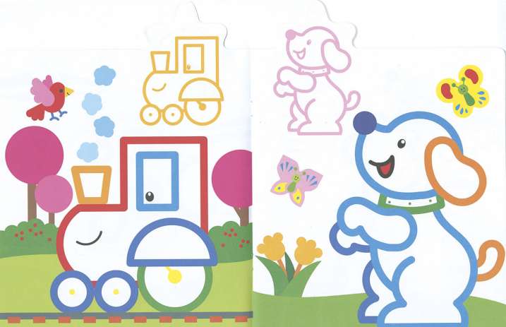 Colour and stick 2-3 years old