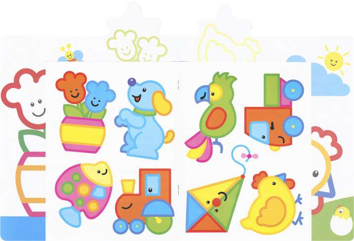 Colour and stick 2-3 years old