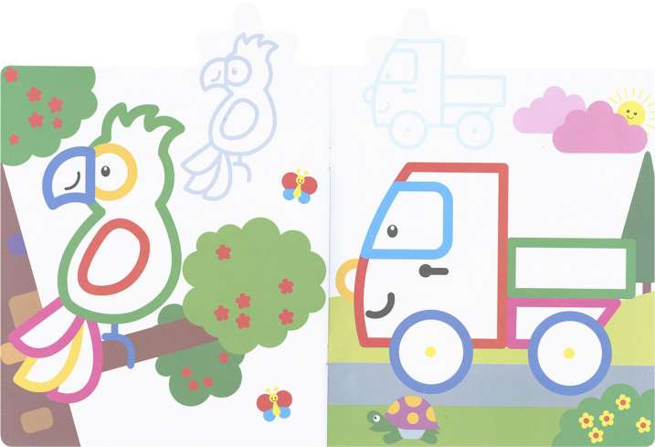 Colour and stick 2-3 years old