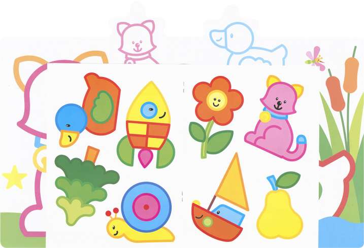 Colour and stick 2-3 years old