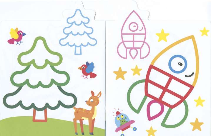 Colour and stick 2-3 years old