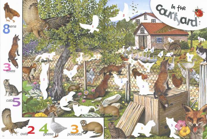 1000 animals find and stick