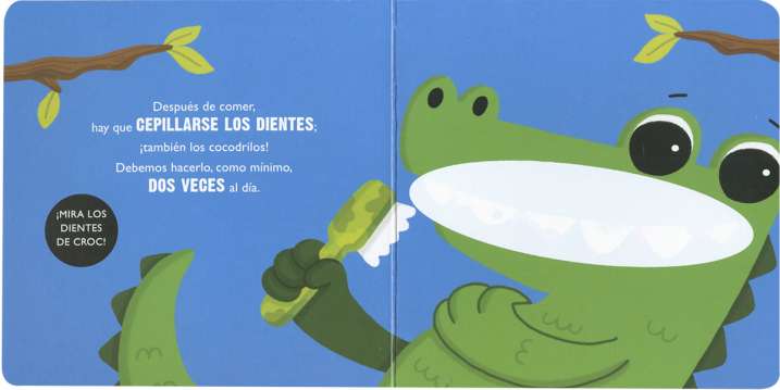 Croc se lava los dientes