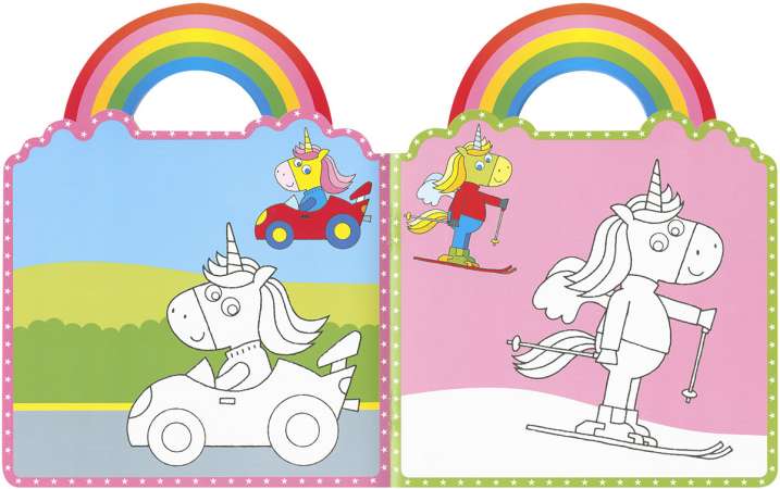 Unicorns to paint and paste