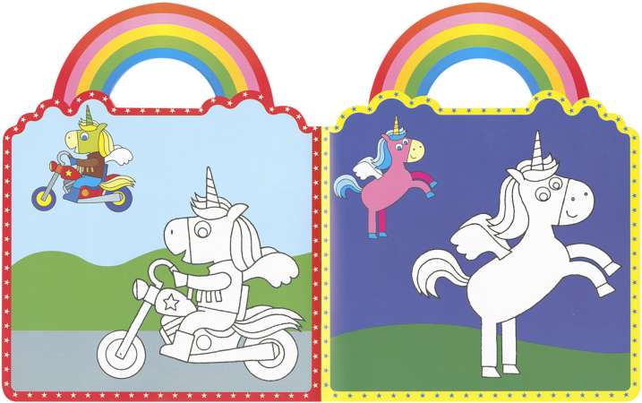 Unicorns to paint and paste