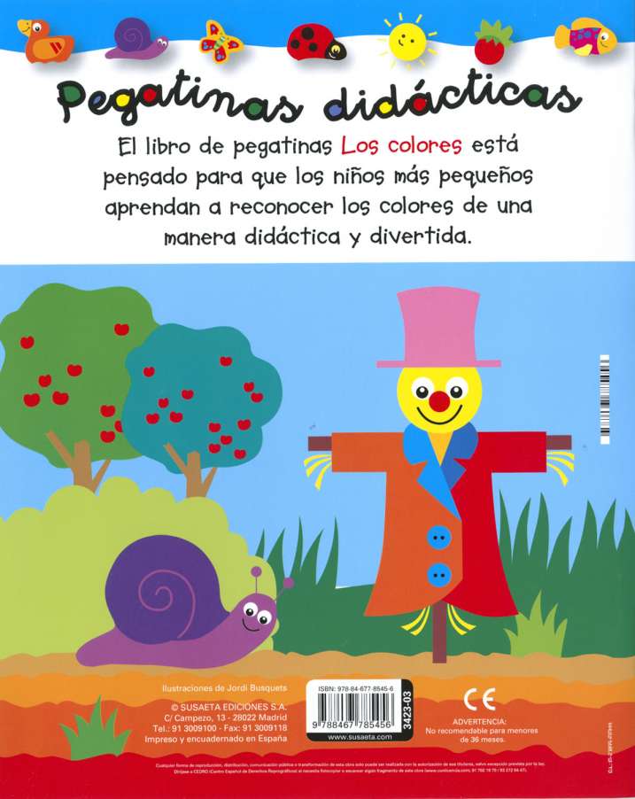 Los colores pegatinas...